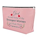 Mxrymvu Sponsor Gift for Women Makeup Bag for Sponsor Appreciation AA NA Addiction Recovery Cosmetic Bag Confirmation Gift for Women Thank You Present Alcoholics Anonymous Present （Pink）