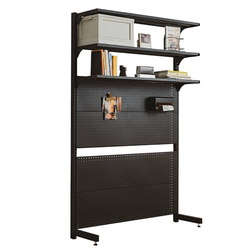 Panneaux perforés de table pour organiser un bureau de télétravail créatif