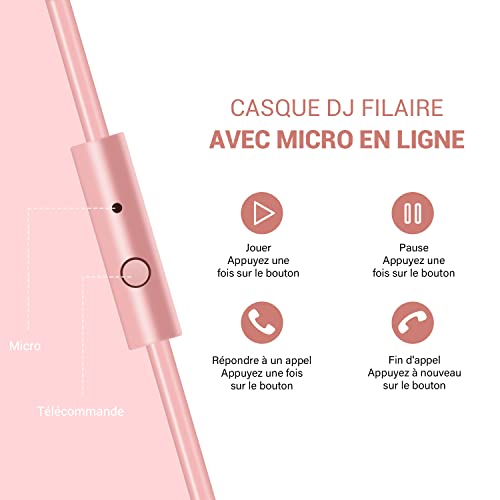 OneOdio Casque Audio Filaire DJ Piano Guitare avec Micro, Hi-Res Audio Extra Basse Son, Léger Confort Pliable Casques… - Les Beatles, Paul McCartney, John Lennon, RIngo Starr, George Harrison OneOdio Casque Audio Filaire DJ Piano Guitare avec Micro, Hi-Res Audio Extra Basse Son, Léger Confort Pliable Casques… – Image 4