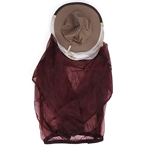 Traje de apicultor con chaqueta de apicultura y gorro de gasa roja de algodón