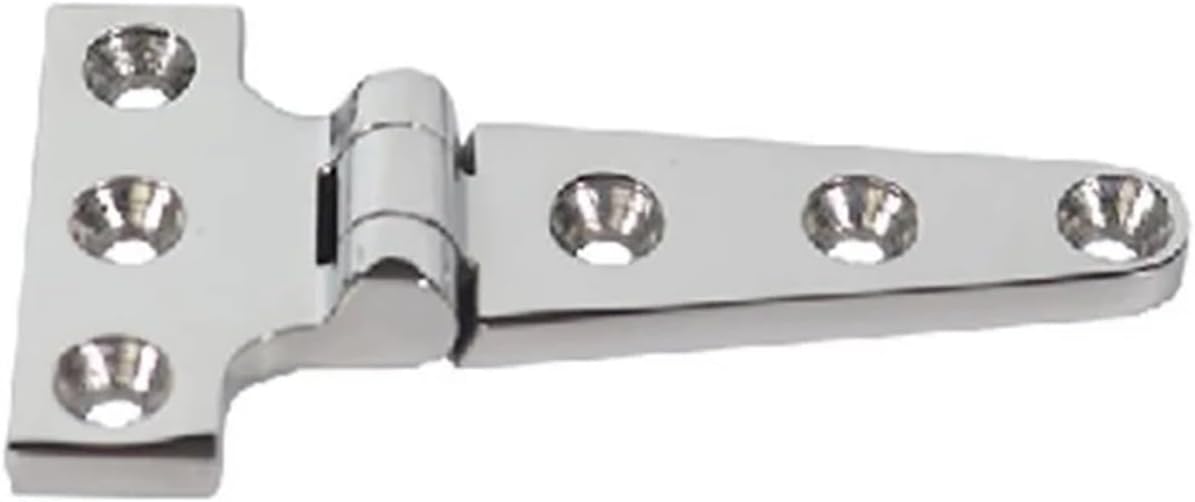 Stainless Steel Universal Window Home T Shape Boat Marine Practical Replacement Parts Hardware Door Hinge Flush Mount Cabinet 1Pcs(151x75x4.5mm)