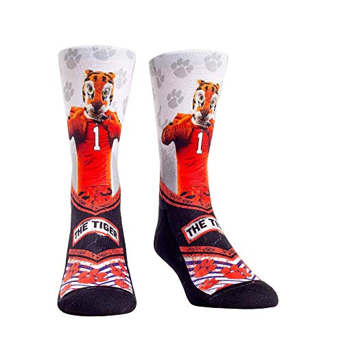 Rock 'Em Elite, Clemson Tigers Mascot Walkout NCAA Licensed Crew Socks (L-XL)