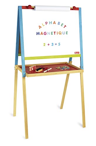 Jeujura - 8743-Tableau en Bois-Tableau Multifonctions en Bois avec Fonction dessin