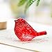 H&D HYALINE & DORA Crystal Handmade Red Bird Figurine Gifts for Bird Lovers Women Men Blown Glass Birds Collectible Figurines for Desk Table Home Office Decor