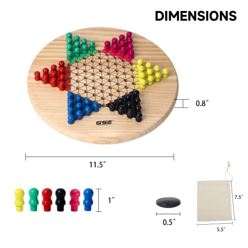 Juego de Mesa Dos en Uno de Damas Chinas y Gobang 11.5" miniatura 2