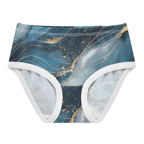 Bragas triangulares para niñas, ropa interior para niñas jóvenes, patrón de cuadros en tonos azules, Con color, 4-5 años