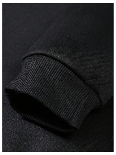 SHENHE Men's Graphic Letter Print Mock Neck Long Sleeve Casual Pullover Sweatshirt Top4