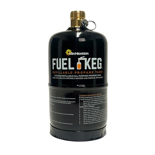 Mr. Heater Fuel Keg. - 1 lb. / 16 oz. Empty Refillable Propane Tank – DOT Certified