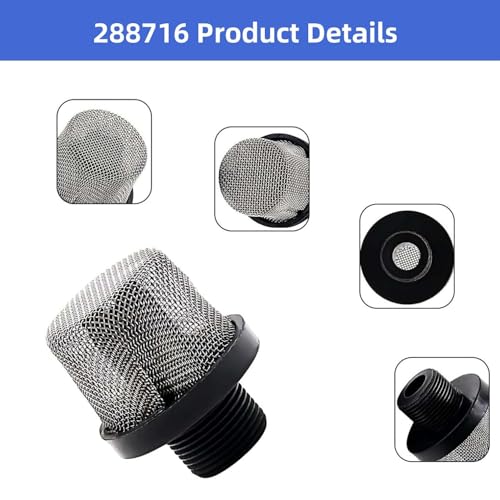 Image of (8pc) 288749 Spray Gun Filters and (2pc) 288716 Inlet Suction Strainer | Fits for Graco SG10, SG20, SG Pro Series Airless Paint Spray Sprayer Replacement Parts