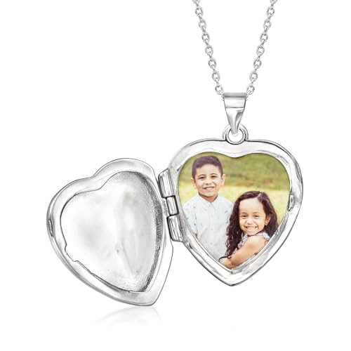 Ross-Simons Italian Sterling Silver Claddagh Heart Locket Necklace. 16 inches3