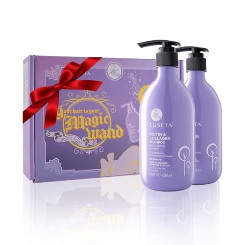 Biotin & Collagen Shampoo Conditioner Set,Thicking Shampoo for Hair Loss & Fast Hair Growth, Sulfate & Paraben Free, Keratin & Color Safe, 2×16.9oz