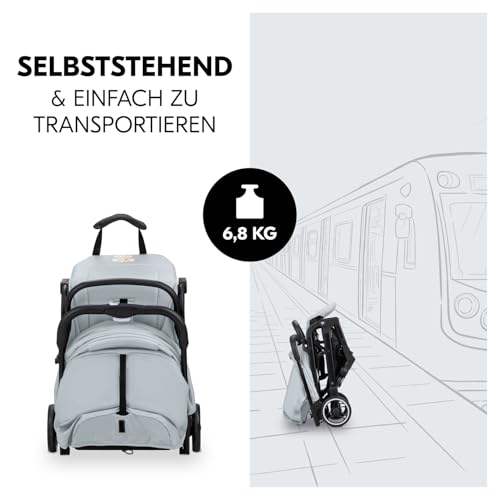 hauck Reise Buggy Travel N Care für Kinder ab Geburt bis 22 kg mit Liegefunktion, Ultraleicht - 6,9 kg, Einhändig Klein Zusammenklappbar, UPF 50+, EVA Räder, Korb bis 3 kg (Disney Simba)