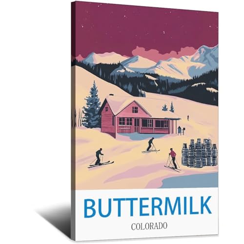 Affiche de voyage Buttermilk Colorado LNBIAND poster vintage 50x75 cm