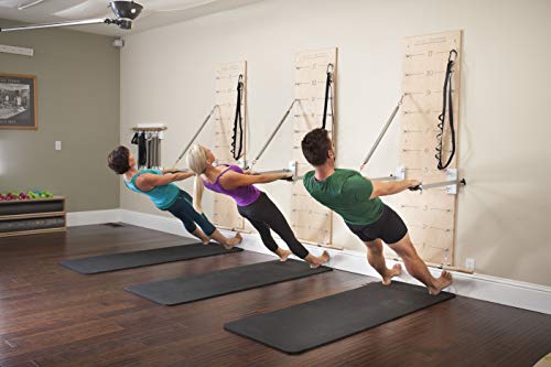 Balanced Body Pilates Springboard and Push-Through Bar, Wall-Mounted Pilates Workout Equipment for Home Gym or Studio Use, Pilates Exercise Equipment with Medium Resistance Springs