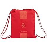Medidas: 35cm x 40cm. Real Madrid C.F.-0 Real Madrid Saco Mochila, Color Rojo, Sin tañosllaños (SAFTA 611957196)