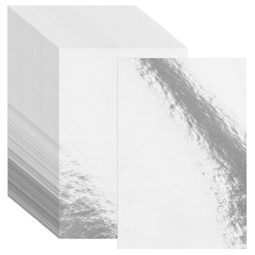 30 Pack Silver Metallic Cardstock Paper Sheets 8" x 12" 250gsm/92lb