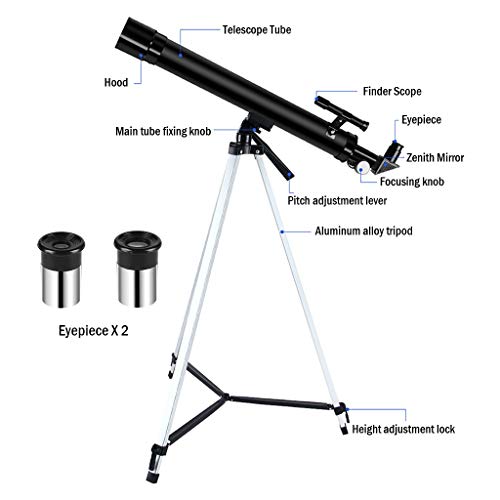 Telescopio YXCKG Tubo Largo 50MM Astronómico Ajustable miniatura 2
