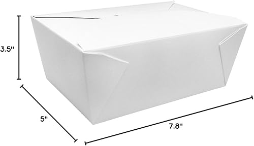 Miniatura 5 de Karat FP-FTG110W Caja plegable #4 de 110 onzas líquidas de 7.8 x 5 x 3.5 pulgadas (paquete de 160)