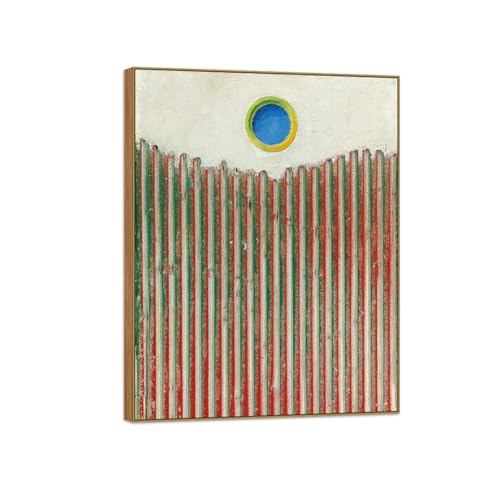 MUHJDYC Max Ernst Famosa Impresión Imagen en Lienzo-Abstracto Cuadros Decoracion Salon-Marco de Madera Pintura Dormitorio Hogar(bosque y sol) 30x40cm-12x16in