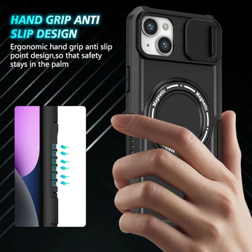 Housse de prévention des chutes iPhone 14 Pro coque rigide LVTFCO rose et blanc - 2