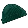 Beechfield Unisex Retro Trawler Winter Beanie Hat, Black - One Size #1