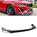 Front Bumper Lip Compatible with Ford Mustang Dark Horse 2024-2025 Matte Black Glossy Carbon Fiber Print ABS Plastic(Glossy Black)