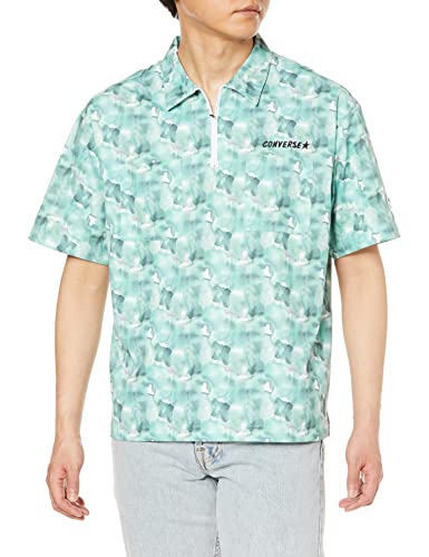 [コンバース] ハーフジップカラーシャツ ストレッチ 吸汗 速乾 UV ビッグシルエット CA221482 メンズ タイダイ S