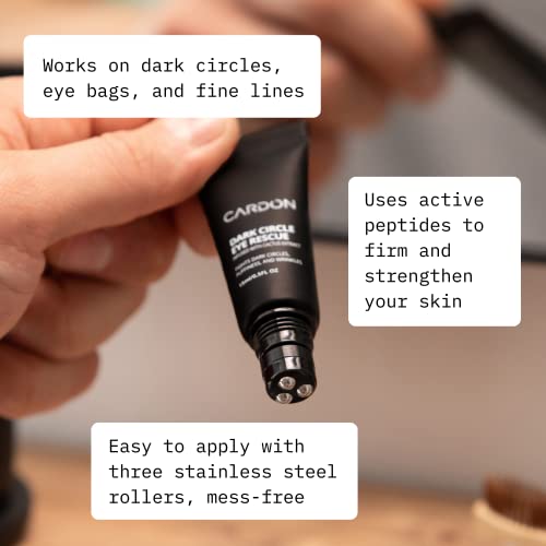 Cardon Dark Circle Eye Rescue For Men And Women | Under Eye Treatment For Dark Circles, Eye Bags, Wrinkles | Made With Peptides, Niacinamide, Hyaluronic Acid | Eye Roller #TOP4