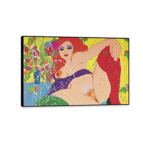 Tableau Walasse Ting Aime moi pour habiller un mur de chambre vide