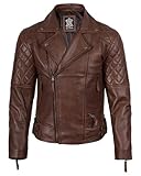 Brown Distressed Leather Jackets for Men - Real Lambskin Leather Jackets Mens | [1100136] Diamond 2, 2XL