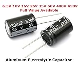 Tipo de paquete: SMD o DIP. ELECTRONIC-MEI 5PCS Condensador electrolítico de Aluminio 6.3 V 1000UF 10V 1500UF 16V 2200UF 25V 3300UF 35V 50V 400V 4700UF 680UF 35V 1UF 2.2 UF 3.3 UF,35V3300UF5PCS