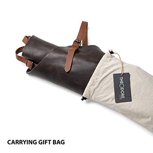 Grillschürze aus Leder Theodore – Arbeitsschürze mit Taschen