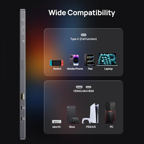 Image of ARZOPA 16.1 inch Portable Monitor Gray, 100% sRGB FHD 1080P Kickstand Portable Laptop Monitor High Color Gamut Display IPS Eye Care Screen for High-end Office & Entertainment -Z1C Gray