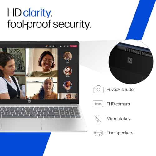Image of HP 15 Laptop, 14th Gen Intel Core 5 120U (24GB LPDDR5, 512GB SSD)15.6 inch (39.6 cm) FHD Anti-Glare Display, Backlit Keyboard, FHD Camera, Win 11 Home, M365 Basic(1yr),Office24,N.Silver, 1.59 kg)-fd0901TU