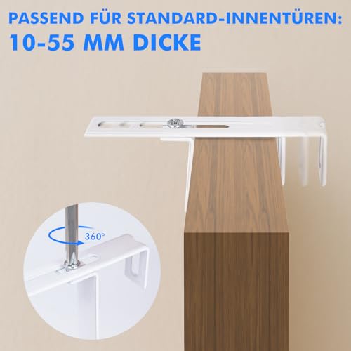 maxtek Whiteboard für Tür Einhängen 90 × 60 cm, Magnetisch Whiteboard tür Hängen, Aluminiumrahmen Trocken Abwischbar Magnetwand mit 4 Stifte, 6 Magnete and 1 Radiergummi für Haus, Schrankraum, Büro