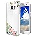 Produktbild Galaxy S7 Hülle [mit HD-Schutzfolie],OKZone [Blumen Series] Transparent Weiche Silikon Malerei Muster Hülle TPU Bumper Case Blühende Blumen Design Schutzhülle für Samsung Galaxy S7 (Grün)