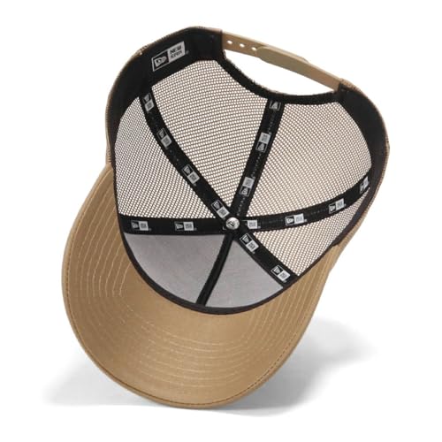 [ニューエラ] newera メッシュキャップ 9FORTY A-Frame Trucker 14550991 N010AT465 カーキ ベージュ BLACK PATCH ONSPOTZ別注 メンズ レディース 帽子 キュウフォーティー aフレーム 940春夏季節コーデ 人気サイズシール 大きい小さいサイズ調整 普段使いスポーツ野球帽 5枚目