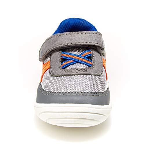 Stride Rite 360 Baby Boys Gogo Sneaker, Grey/Orange, 4 Infant Us #TOP4