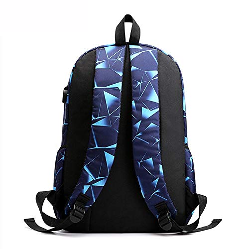 Mochila multifuncional de tela Oxford azul resistente al agua 5