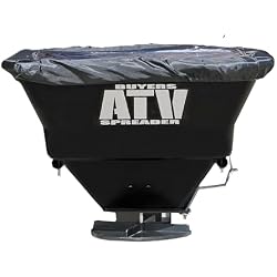 Buyers Products ATVS100 ATV Broadcast Spreader with Rain Cover, 100 lb Capacity, Rear Rack Mount, Poly Hopper, 12V Motor, for Seed, Fertilizer, Salt & Feed, All Season Use, ATV Accessories & Lawn Care