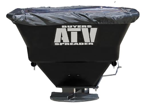 Buyers Products ATVS100 ATV uniwersalny rozrzutnik 45 kg, pojemność z osłoną przeciwdeszczową, czarny