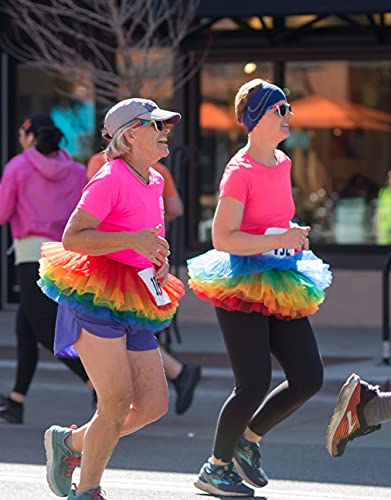 Rainbow Tutu Adult Women's Rainbow Classic 5-Layered Tulle Tutu Halloween Skirt Dance Petticoat,Rainbow Tutu #TOP3