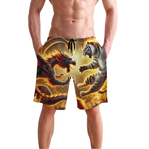 Otters Teal Mens Board Shorts Swimwear Casual Elastic Waist Drawstring Summer Beach Shorts3