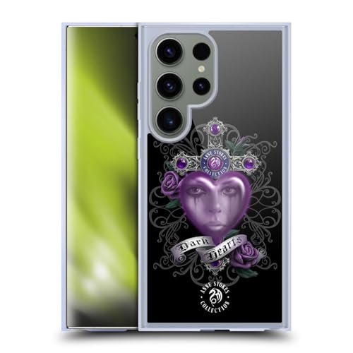 Coque Samsung S24 Ultra 5G Anne Stokes Pourpre Coeurs Sombres Gel Antichoc MagSafe
