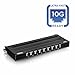 TRENDnet 8-Port Cat6A Shielded Patch Panel, Wall Mount Ready, 10G Ready, Cat5e,Cat6,Cat6A Compatible, Metal Housing, Color-Coded Labeling for T568A & T568B Wiring, Cable Management, Black, TC-P08C6AS