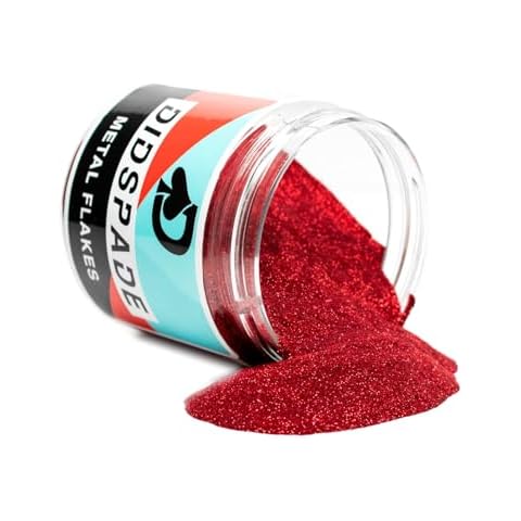 4oz Roulette Red 0.004 Red Micro Metal Flake - Solvent Resistant Glitter | Auto Paint | Epoxy Resin Glitter | DIY Arts Crafts Cover