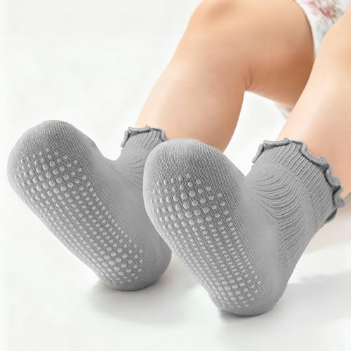 6 Pairs Toddler Ruffle Socks for Girls - image 2