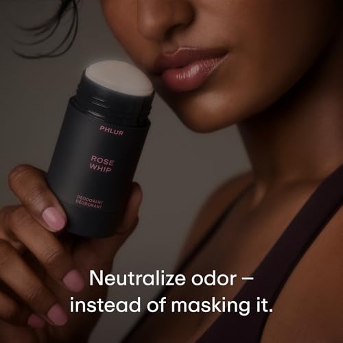 Image of PHLUR Rose Whip Natural Deodorant, 1.76 Oz - Aluminum Free | Deodorant for Women & Men, Long Lasting Odor Protection with Rose, Pink Pepper, Amber & Musk, Deodorant Stick