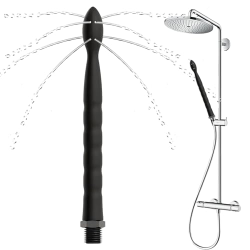 Sadodo 24cm Lange Dildo Anal Analdusche Duschreiniger aus Silikon mit 8 Löcher,Klistier Douche,Klistier Vaginal Anal Spülung Enemator Irrigator Darmspülung Einlauf Sexspielzeug für Männer Und Frauen