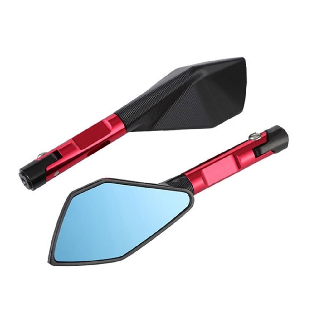 Espejo retrovisor para motocicleta izquierdo y derecho ajustable para manillar de moto 8